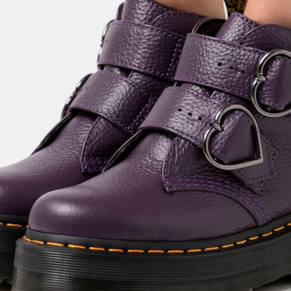 Dr Martens DEVON HEART PLATFORM Boots Rare Find Soft Rich Leather Comfortable - Picture 5 of 12